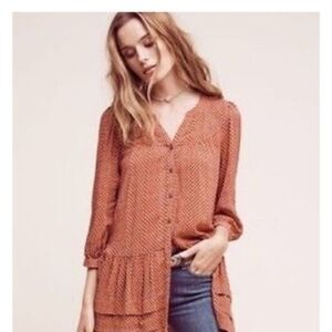 Anthropologie Holding Horses Pavin Button Down Tunic